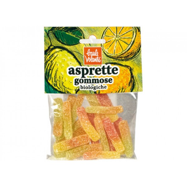 Caramelle asprette gommose alla frutta 75g BAULE VOLANTE