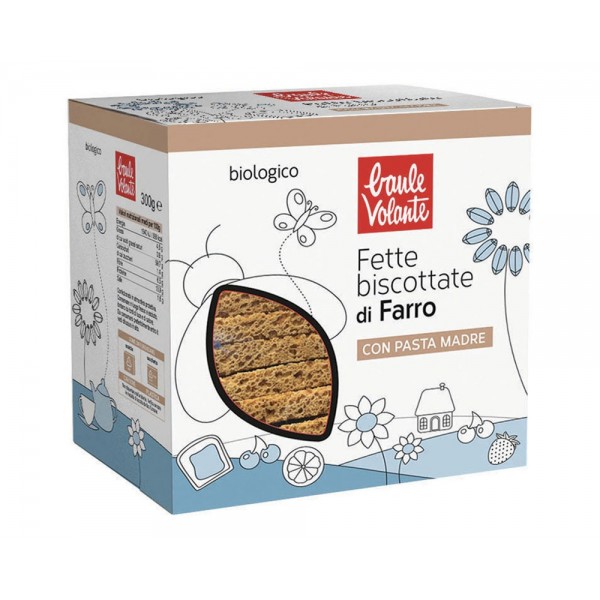 Fette Biscottate di Farro 300g BAULE VOLANTE