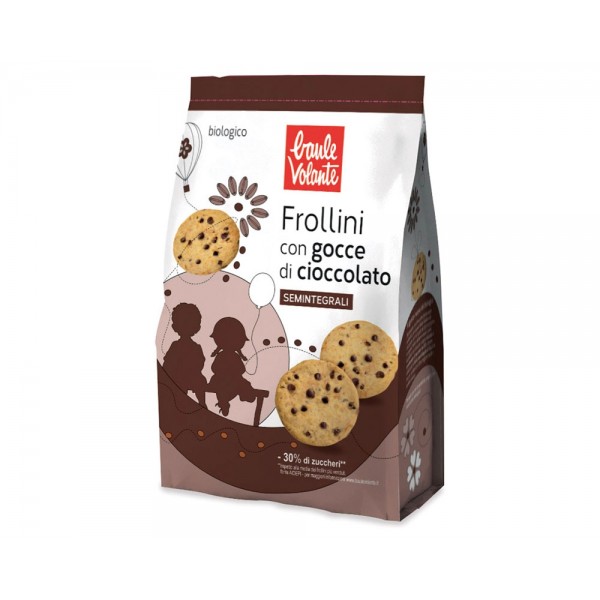 Frollino semintegrale con gocce di cioccolato vegan 300g Baule Volante