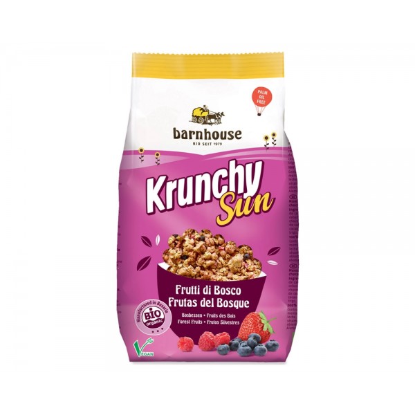 Granola ai frutti di bosco senza zucchero Krunchy Sun 750g BARNHOUSE