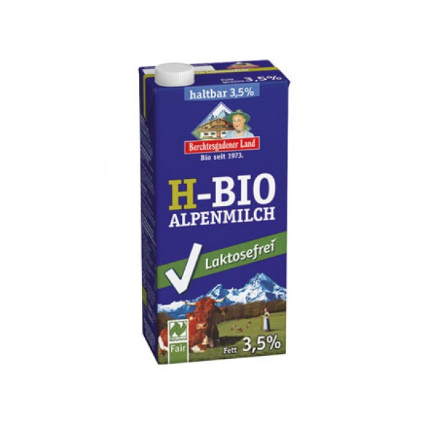 Latte intero UHT delattosato (<0,1%) 1L BERCHTESGADENER LAND