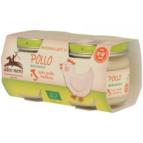 Omogeneizzato di carne di pollo 2x80g ALCE NERO