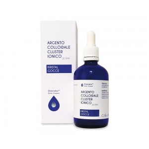 Argento Colloidale Cluster Ionico 20PPM Kristal Gocce 100ml Silversalus