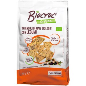 Biocroc triangoli con Legumi 40g Fior di Loto