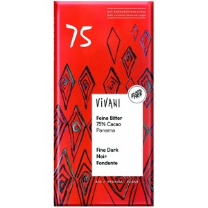 Cioccolato Fondente 75% con zucchero di Fiore di Cocco 80g Vivani