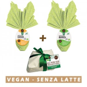 Due Uova Pasqua vegan e Dolce di Pasqua Farro Cioccolato Vegan Probios