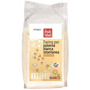 Farina di Mais Bianca per Polenta Istantanea 500gr Baule Volante