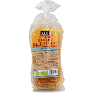 Pane Bauletto di Grano Tenero con Curcuma e Semi di Papavero 400g Sottolestelle
