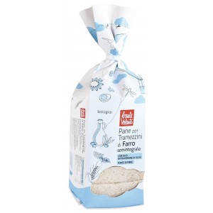 Pane per Tramezzini di Farro Semintegrale 300g Baule Volante