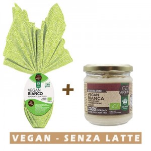 Uovo di Pasqua Bianco Vegan + Crema spalmabile bianca Vegan