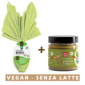 Uovo di Pasqua Bianco Vegan + Crema al Pistacchio Vegan