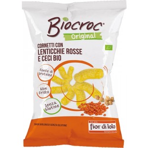 Biocroc Cornetti con Lenticchie rosse e Ceci 45g Fior di Loto