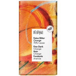 Cioccolato fondente con arancio 100g VIVANI