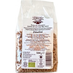 Ditalini Integrali di Grano Duro Italiano 500g Iris
