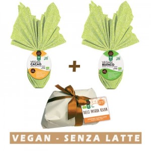 Due Uova Pasqua vegan e Dolce di Pasqua Vegan Probios
