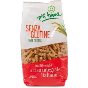 Fusilli di Riso Integrale Senza Glutine 340g Più Bene