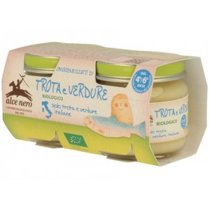 Omogeneizzato di trota con verdure 2x80g ALCE NERO