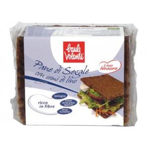 Pane di Segale integrale con semi di lino - Linea Benessere 500g BAULE VOLANTE