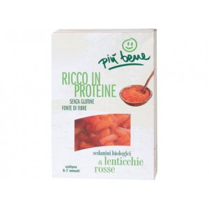 Sedanini di lenticchie rosse ricco di proteine 250g PIU' BENE
