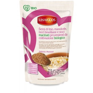 Semi di lino, mandorle, noci brasiliane e noci macinati 200g Linwoods