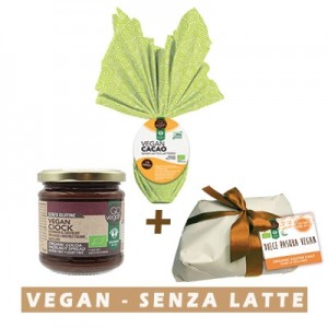 Uovo di pasqua + crema spalmabile vegan ciok + dolce di pasqua vegab