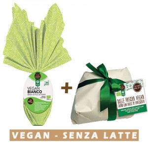Uovo di Pasqua bianco Vegan + Dolce di Pasqua Farro e Cioccolato vegan