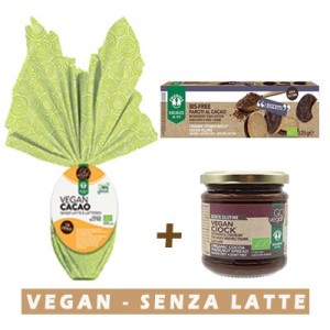 Uovo di pasqua Vegan + Crema vegan ciok + Biscotti Ripieni al Cioccolato