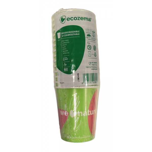 Bicchieri Compostabili 15pz Ecozema