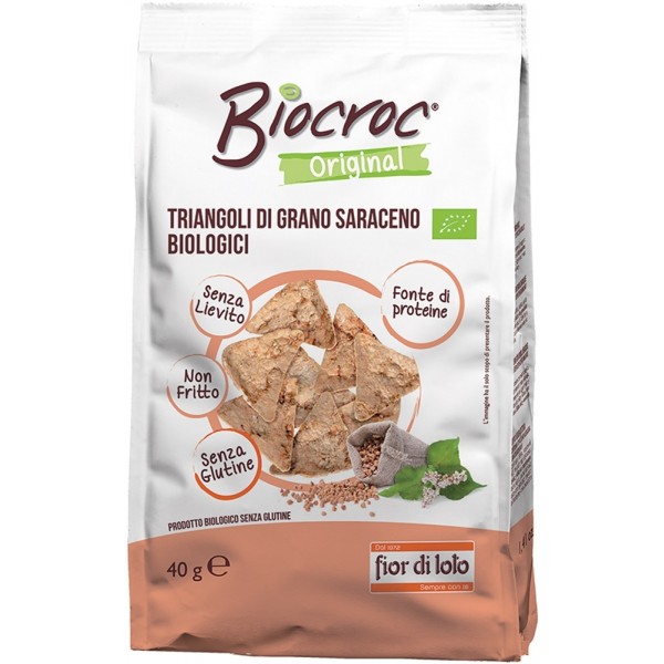 Biocroc Triangoli di Grano Saraceno 40g Fior di Loto