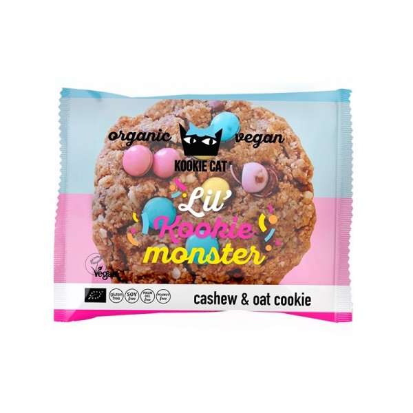 Biscotto cookies con Cocco, Caramelle e Cioccolato Vegan 50g Kookie Cat