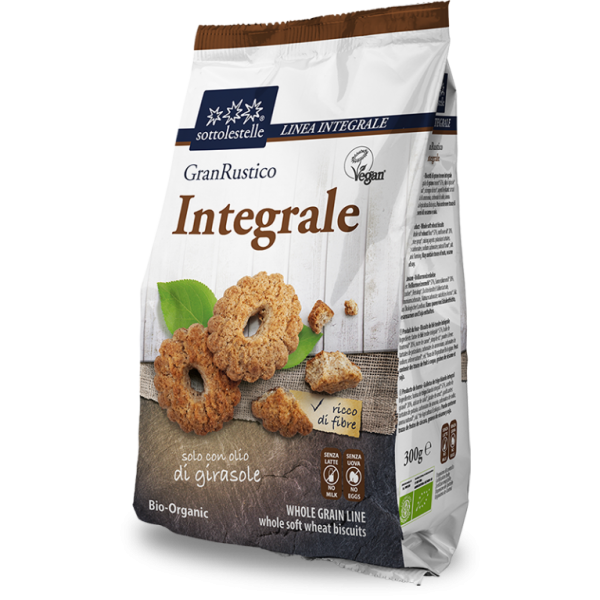 Biscotto Vegano Gran Rustico Integrale  300gr Sottolestelle