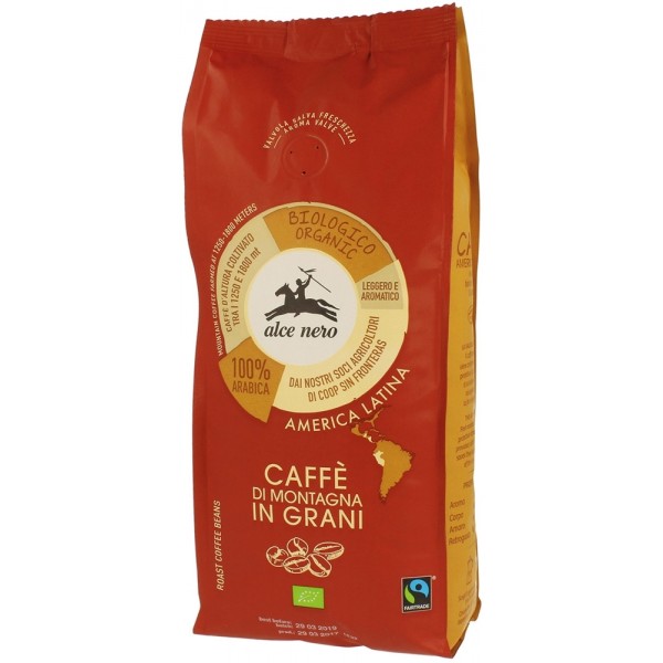 Caffè in grani 100% arabica di alta montagna 500g ALCE NERO