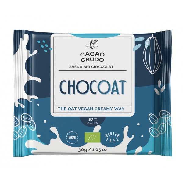 Chocoat Cioccolato Fondente con Bevanda di Avena 30g Cacao Crudo