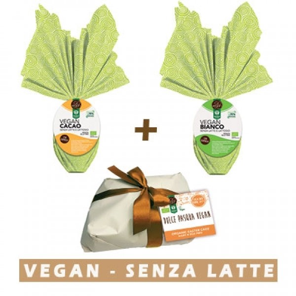Due Uova Pasqua vegan e Dolce di Pasqua Vegan Probios