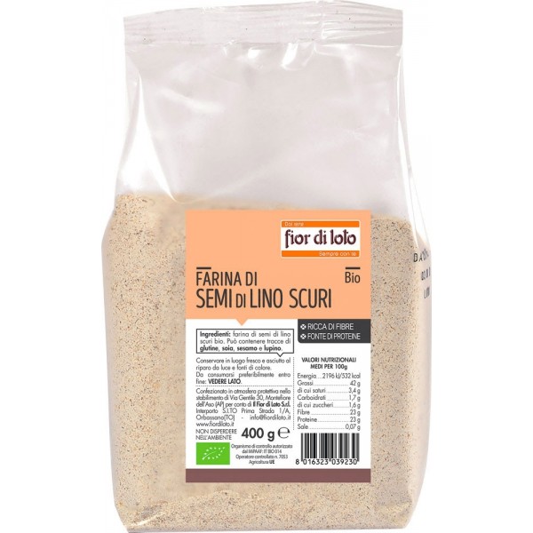 Farina di Semi di Lino 400g Fior di Loto