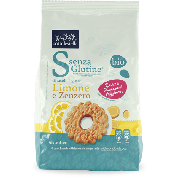 Girasoli Limone e Zenzero Senza Glutine e Zuccheri aggiunti 250gr Sottolestelle