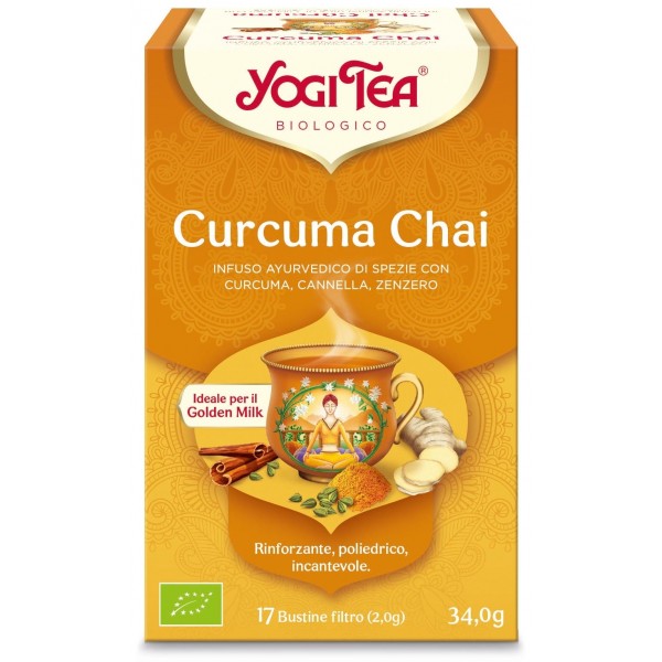 Infuso Ayurvedico Curcuma Chai 17 bustine Yogi Tea