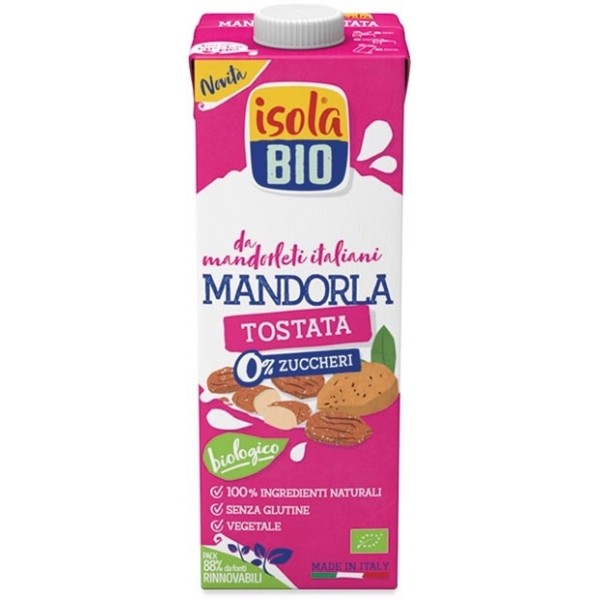 Latte di Mandorla Tostata 1lt Isola Bio
