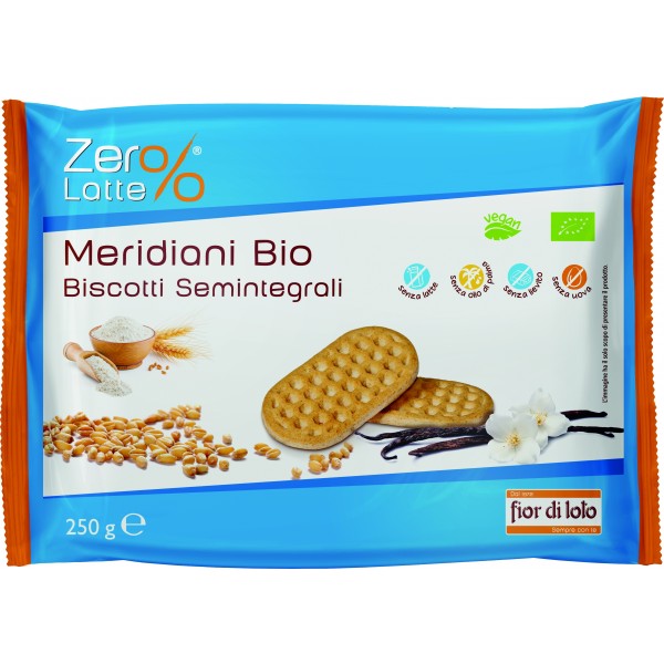 Meridiani Biscotti Semintegrali 250gr Fior di Loto