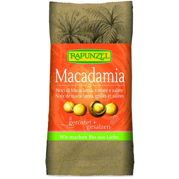 Noci di Macadamia tostate e salate 50g Rapunzel