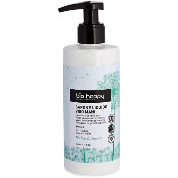 Sapone Liquido Viso e Mani Natural Delicate 200ml Bio Happy