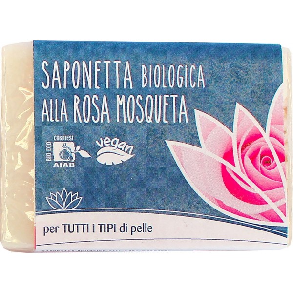 Saponetta biologica alla Rosa Mosqueta 100g Fior di Loto