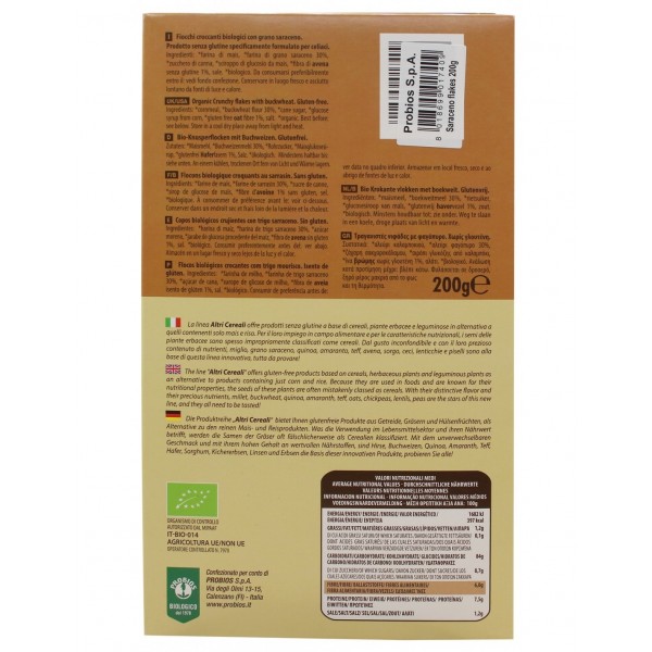 Saraceno Flakes Senza Glutine 200gr Probios