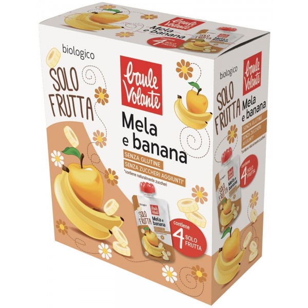 Solo Frutta Mela e Banana 4x100gr Baule Volante