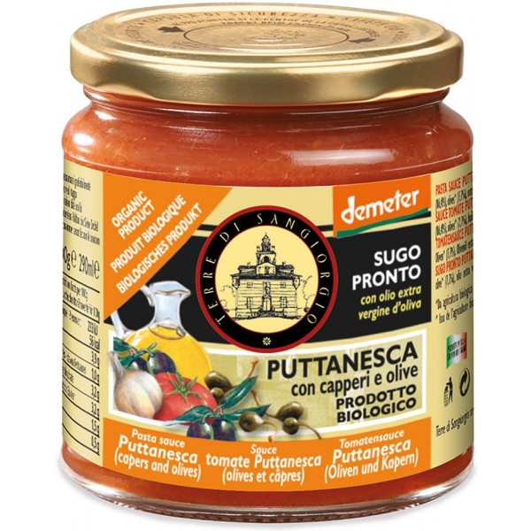 Sugo pronto alla Puttanesca con Capperi ed Olive 300gr Terre di San Giorgio