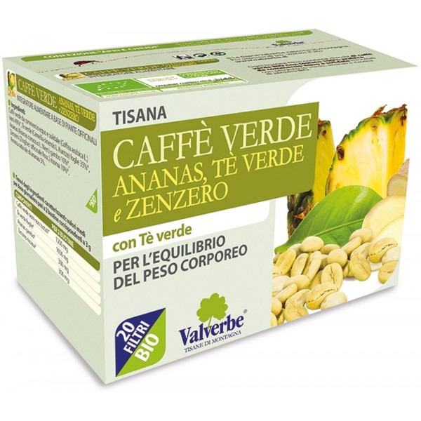 Tisana Caffè verde ananas tè verde e zenzero 30g VALVERBE