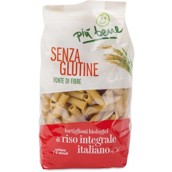 Tortiglioni di Riso Integrale Senza Glutine 340g Più Bene