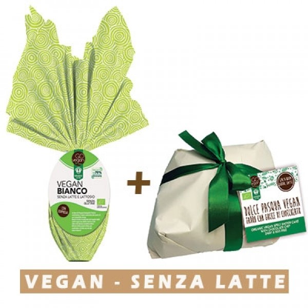 Uovo di Pasqua bianco Vegan + Dolce di Pasqua Farro e Cioccolato vegan