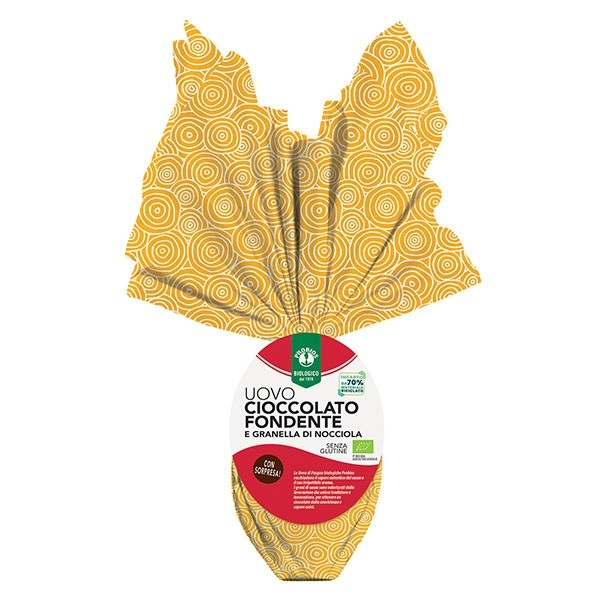 Uovo di Pasqua fondente senza glutine con Granella di Nocciole 200g PROBIOS 