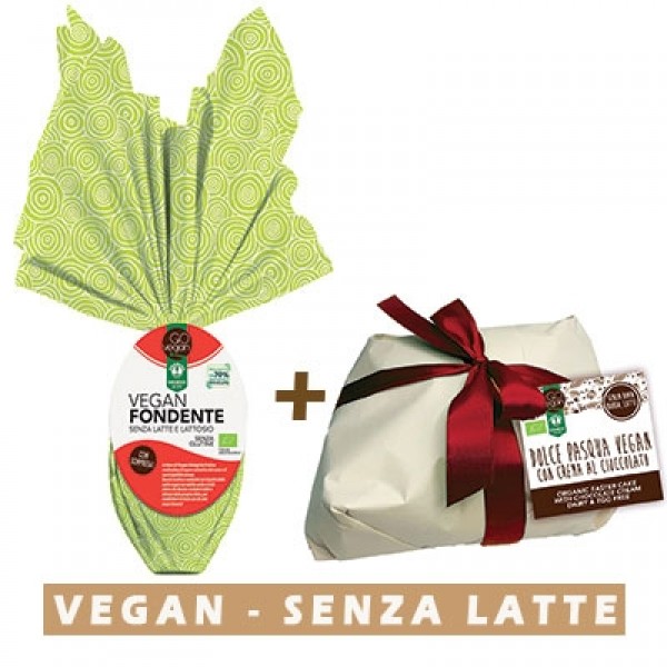 Uovo di pasqua Fondente Vegan + Dolce di Pasqua Crema Cioccolato Vegan